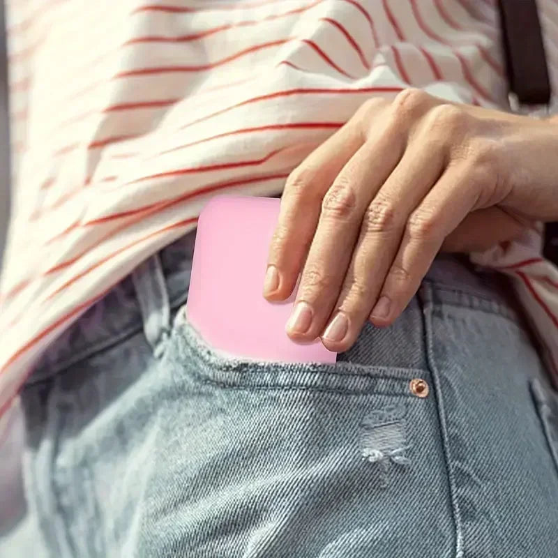 Mini LED Makeup Mirror – Portable Pocket Travel Mirror with 2X Magnification