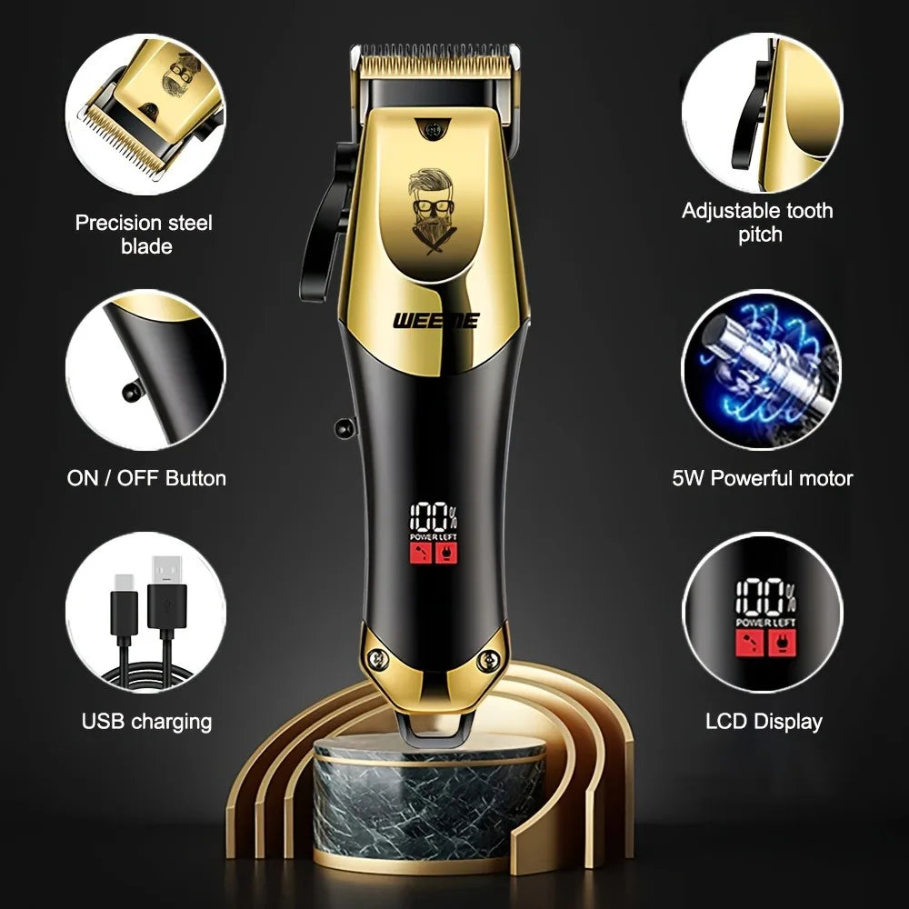 USB Rechargeable Hair Clippers Set for Men