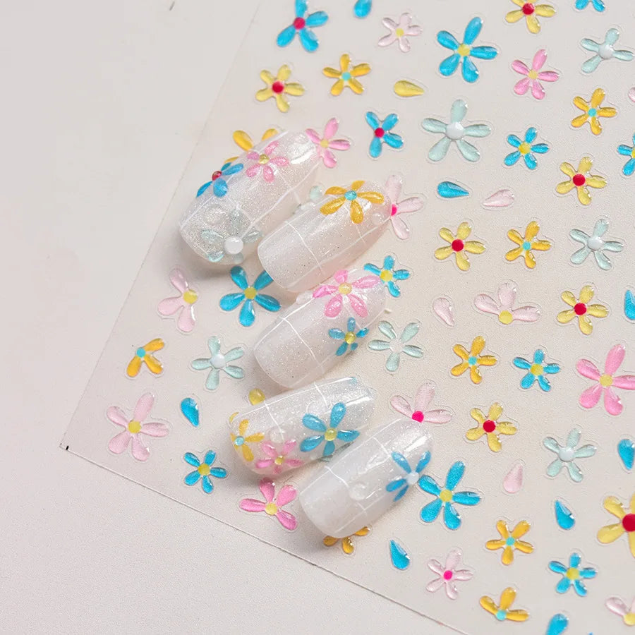 3D Jelly Flower Butterfly Nail Art Stickers T-4204