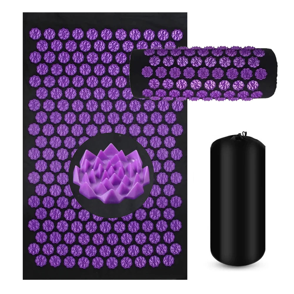 Acupressure Yoga Mat & Pillow Set with Spikes