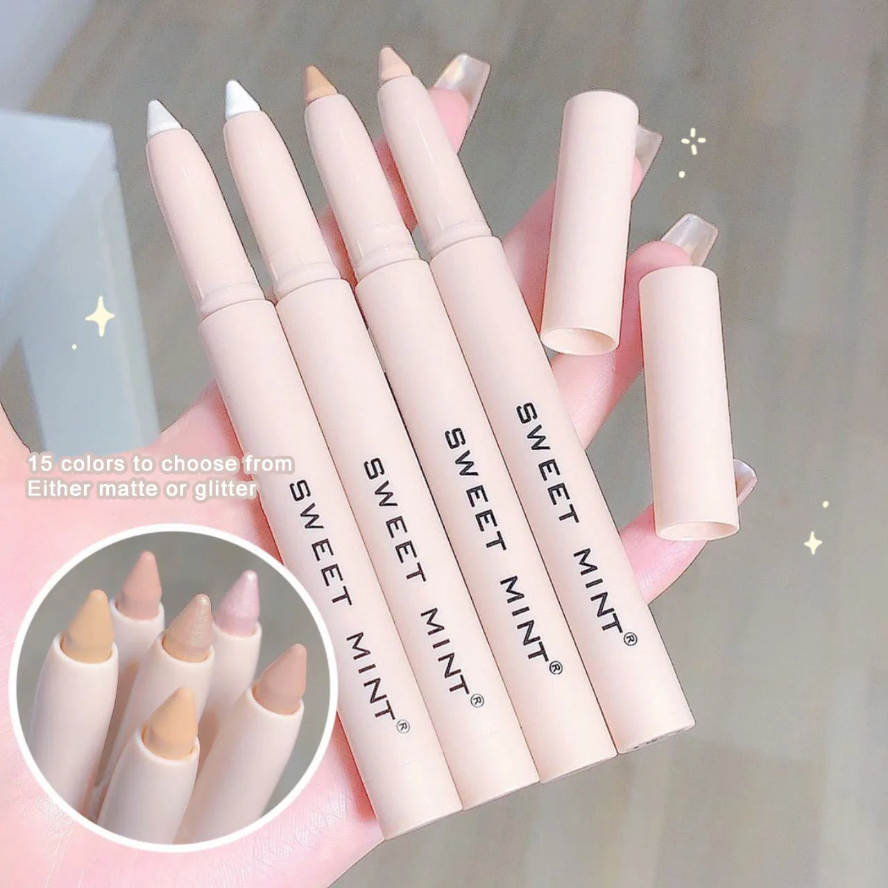 Lying Silkworm Eyeshadow Highlighter Pen – Matte & Pearl Brightening Stick