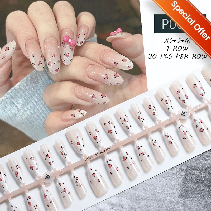 30Pcs Matte Nude Press-On Nails