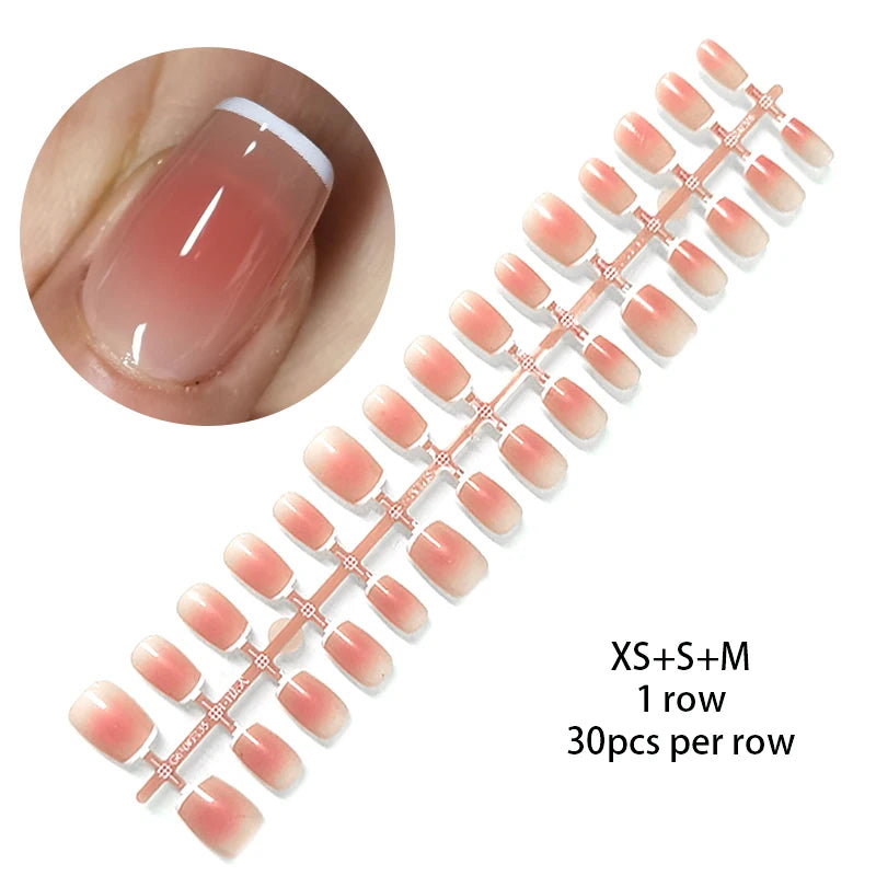 30Pcs Matte Nude Press-On Nails