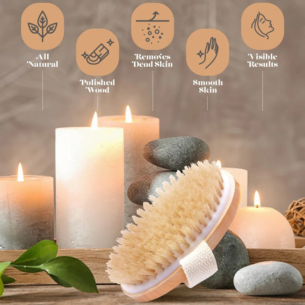 Exfoliating Wooden Body Massage Brush