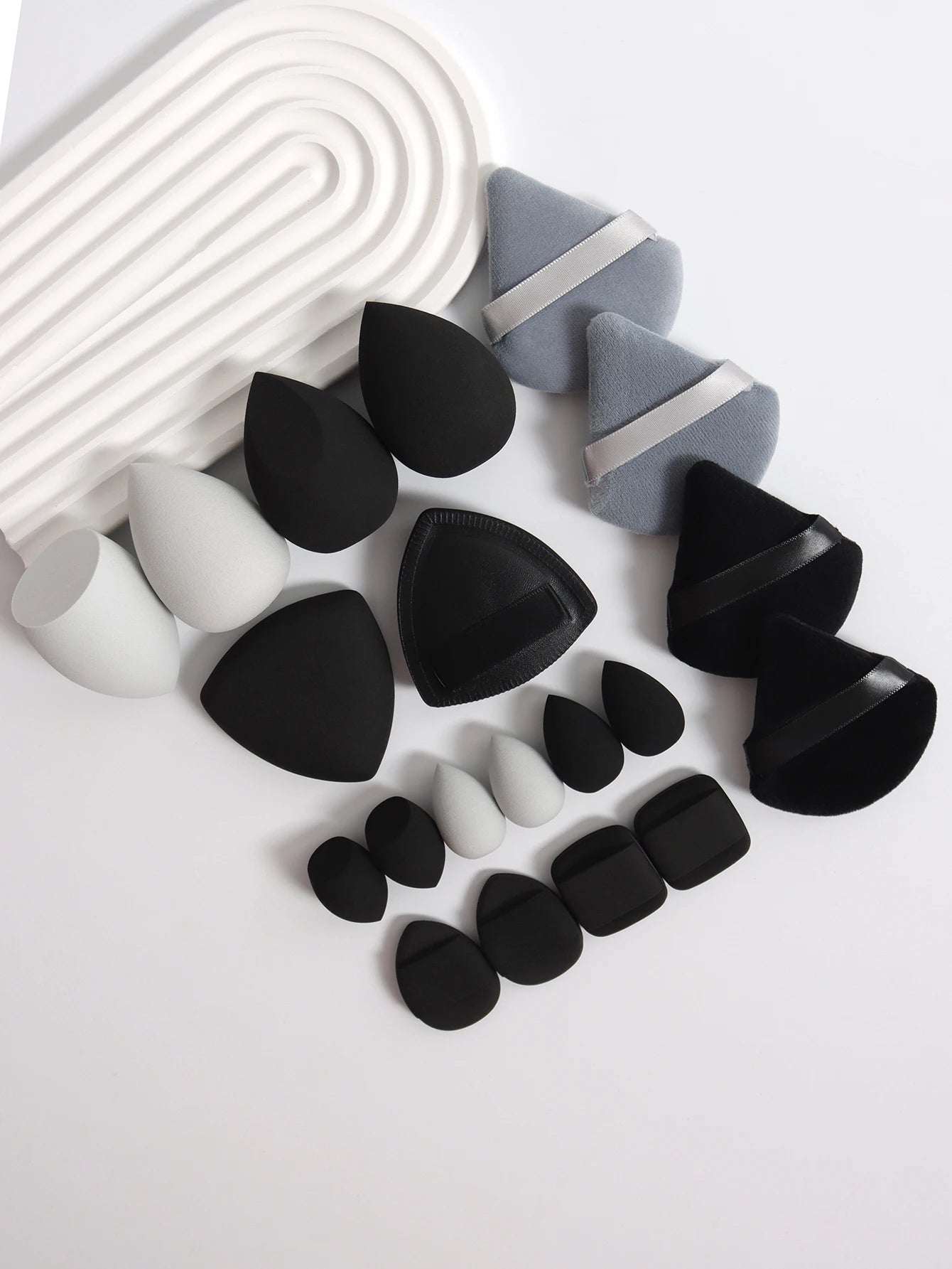 20-Piece Pink Makeup Sponge & Puff Set – For Cream, Powder & Concealer