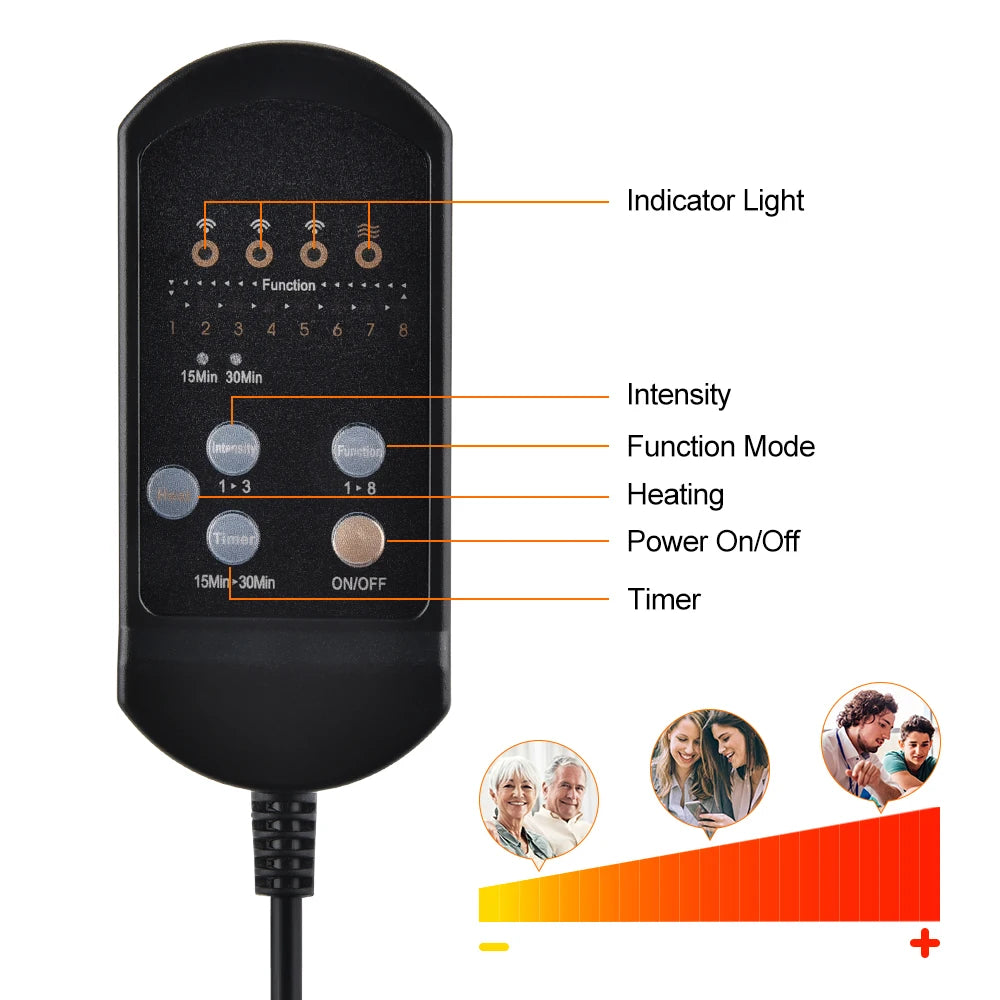 Electric Infrared Massage Chair Cushion – Full-Body Vibrating Mat with Heat