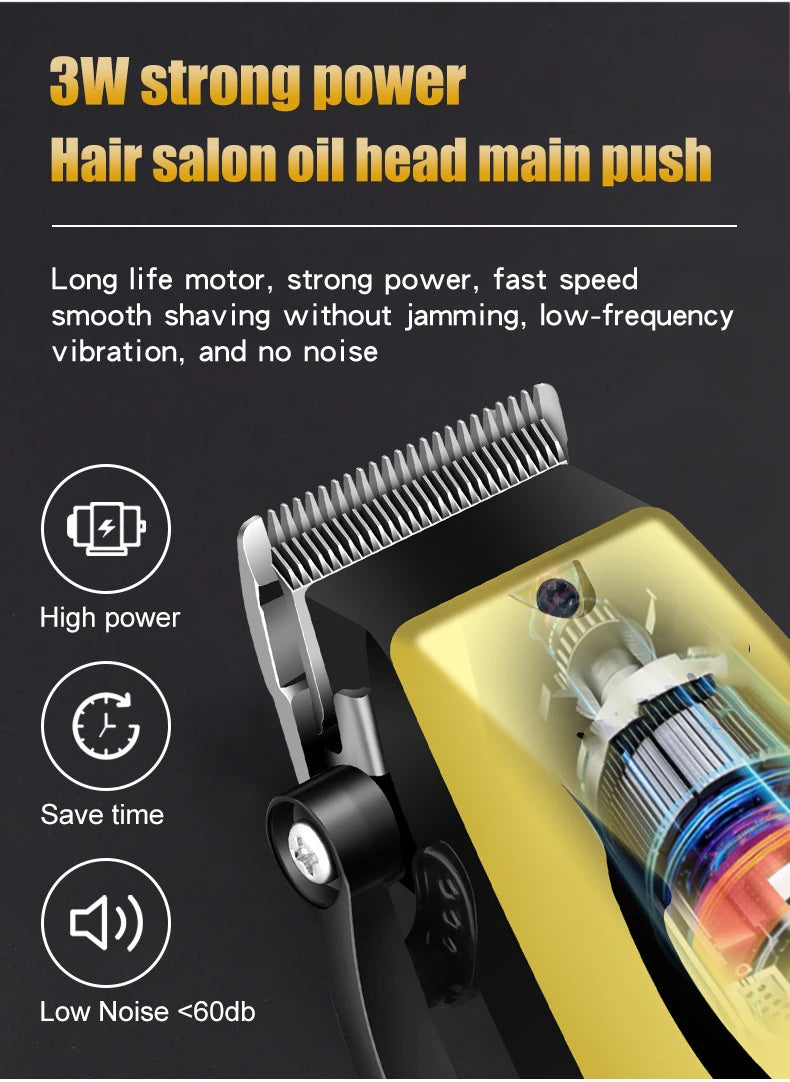 USB Rechargeable Hair Clippers Set for Men