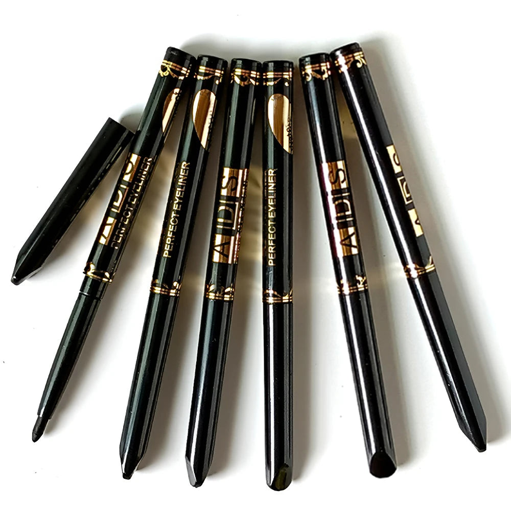 2Pcs Waterproof Black & Brown Eyeliner Pencils – Smudge-Proof & Long-Lasting