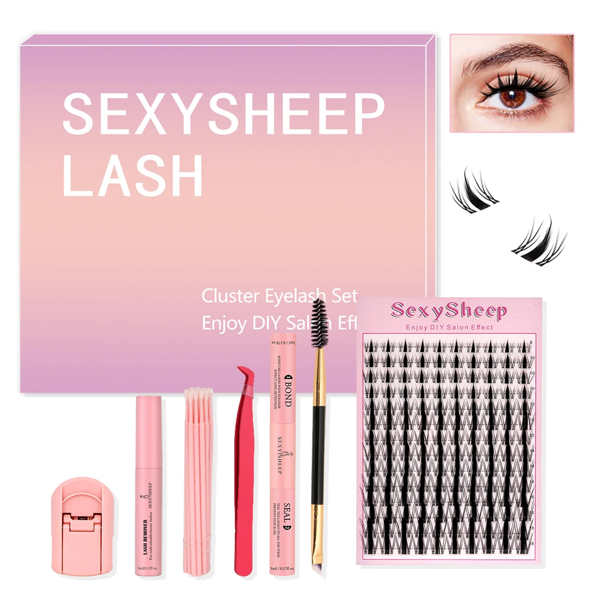 DIY Lash Extension Kit with Clusters & Tools