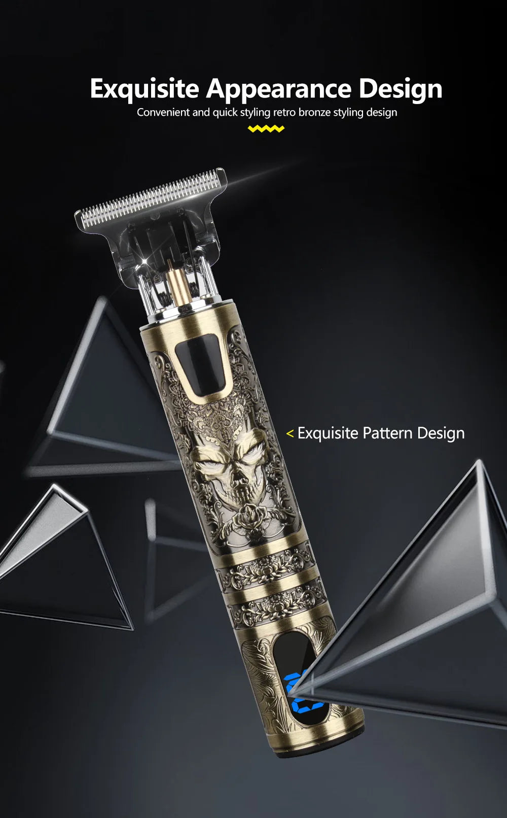 T9 LCD Electric Hair Trimmer – Precision Carving & Shaving Clipper for Men