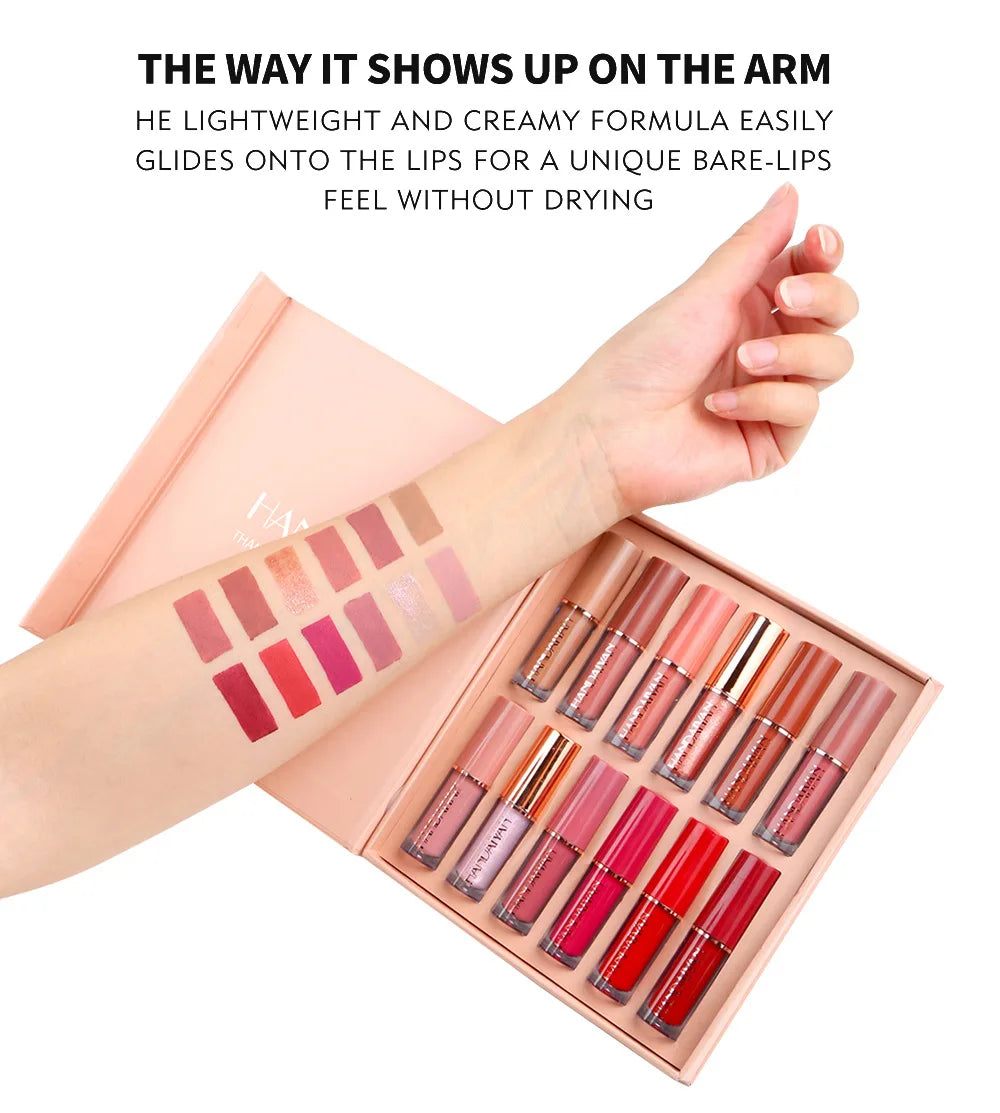12-Color Matte Liquid Lipstick Kit