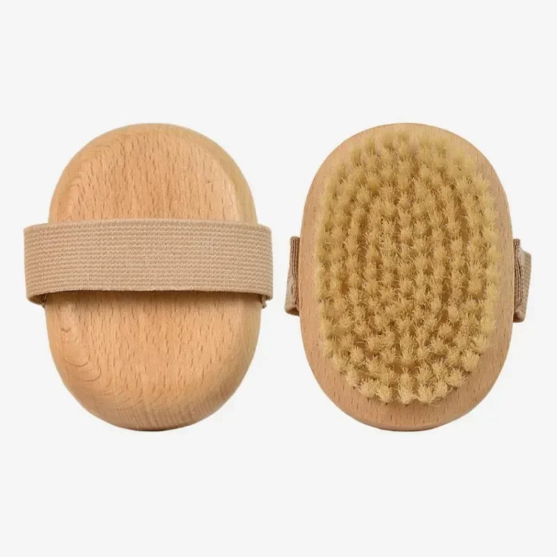 Natural Boar Bristle Bamboo Body Brush