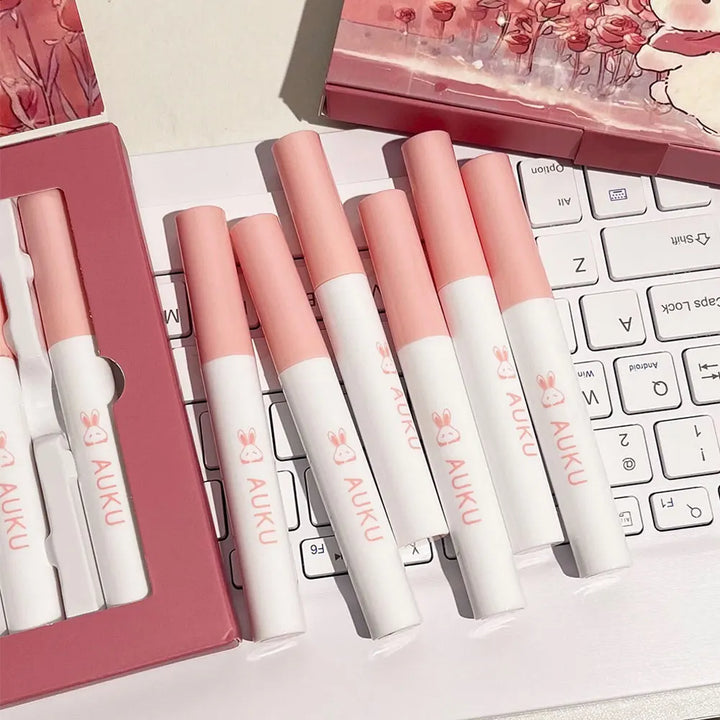 6PCS Kawaii Matte Lipstick Set - Waterproof, Long-lasting