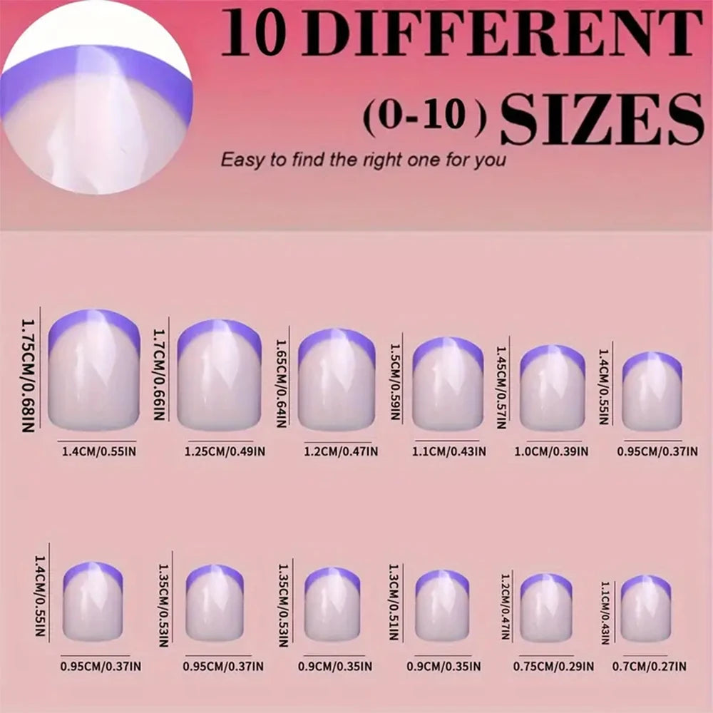240/120pcs Colorful Short Square Press-On Nails