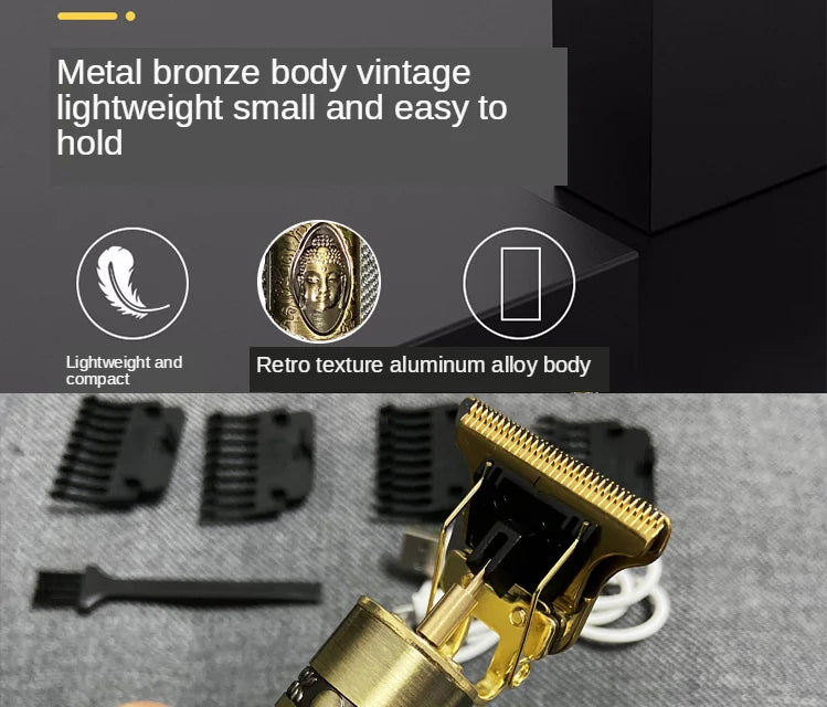 T9 Electric Hair Clipper – 0mm Beard & Body Trimmer for Men