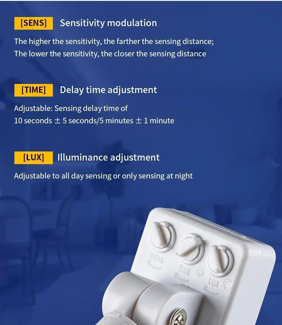 Smart PIR Motion Sensor Switch – Infrared Auto On/Off Light Control (110V/220V