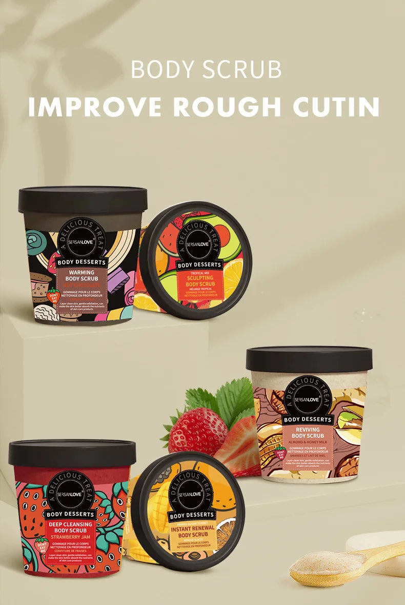 Strawberry Exfoliating Body Scrub Cream