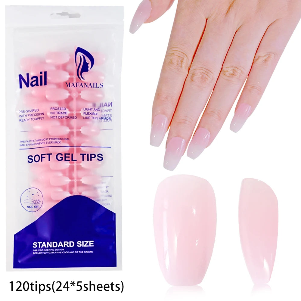 240/120pcs Colorful Short Square Press-On Nails