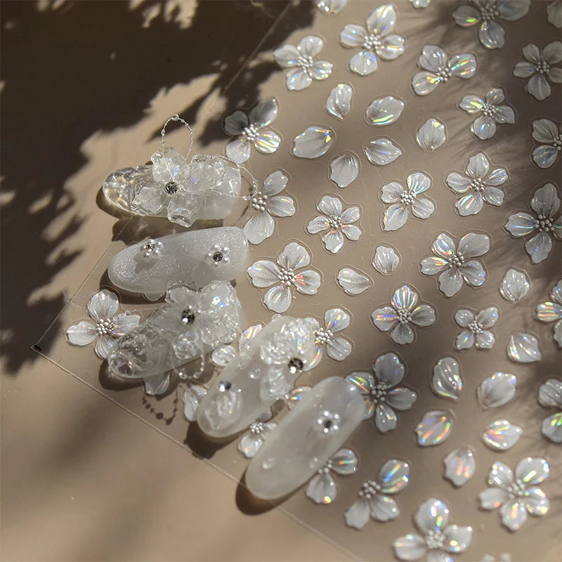 3D Jelly Flower Butterfly Nail Art Stickers T-4204