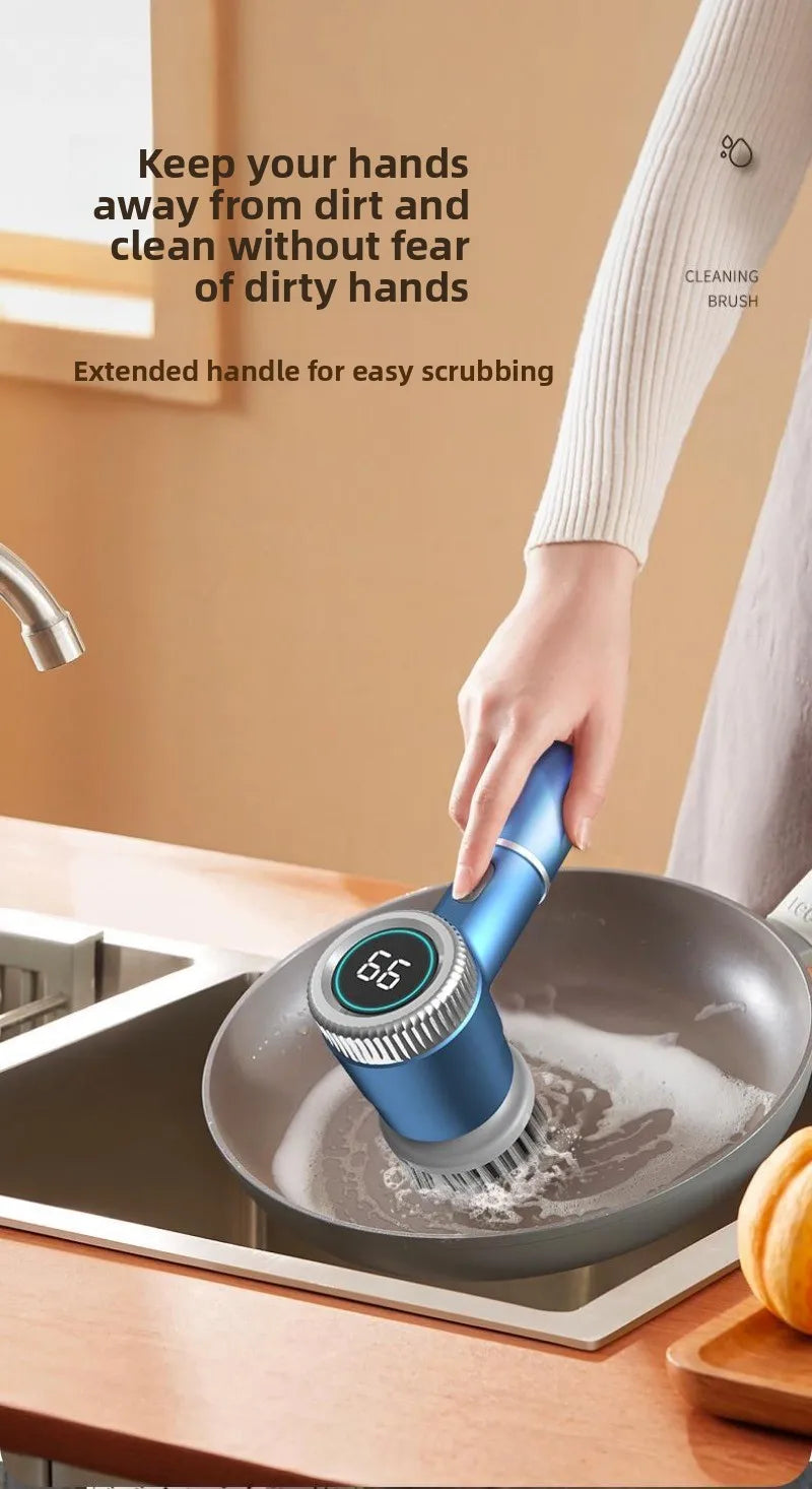 Multifunctional Electric Cleaning Brush – Wireless Household Scrubber