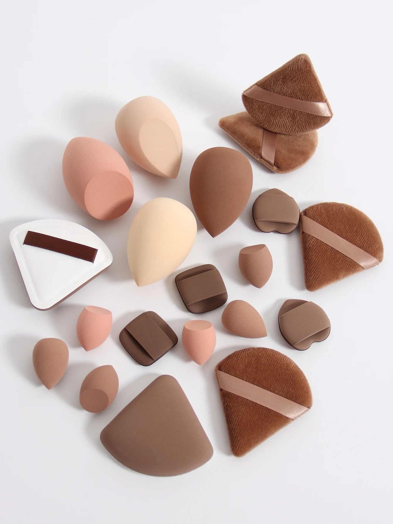 20-Piece Pink Makeup Sponge & Puff Set – For Cream, Powder & Concealer