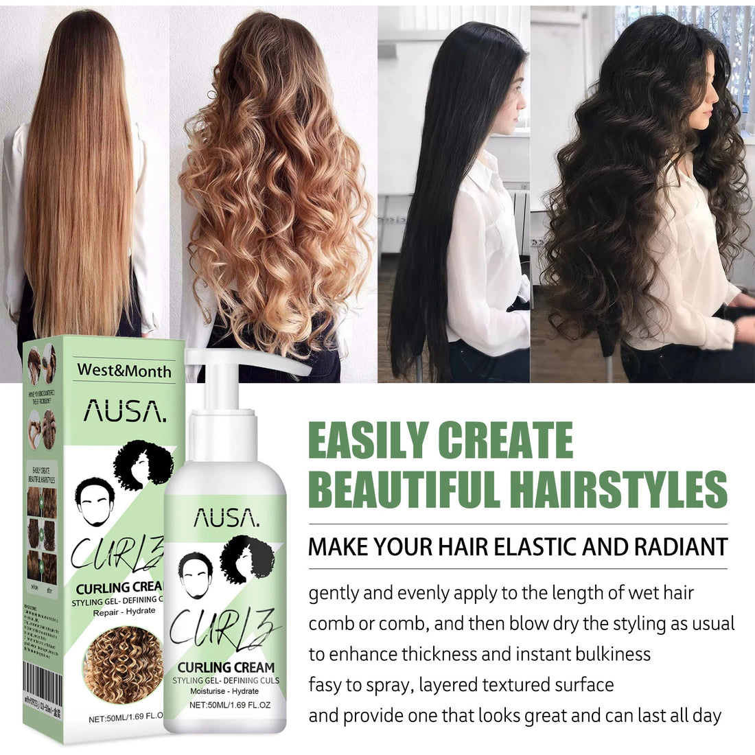 Keratin Curl Defining Hair Cream
