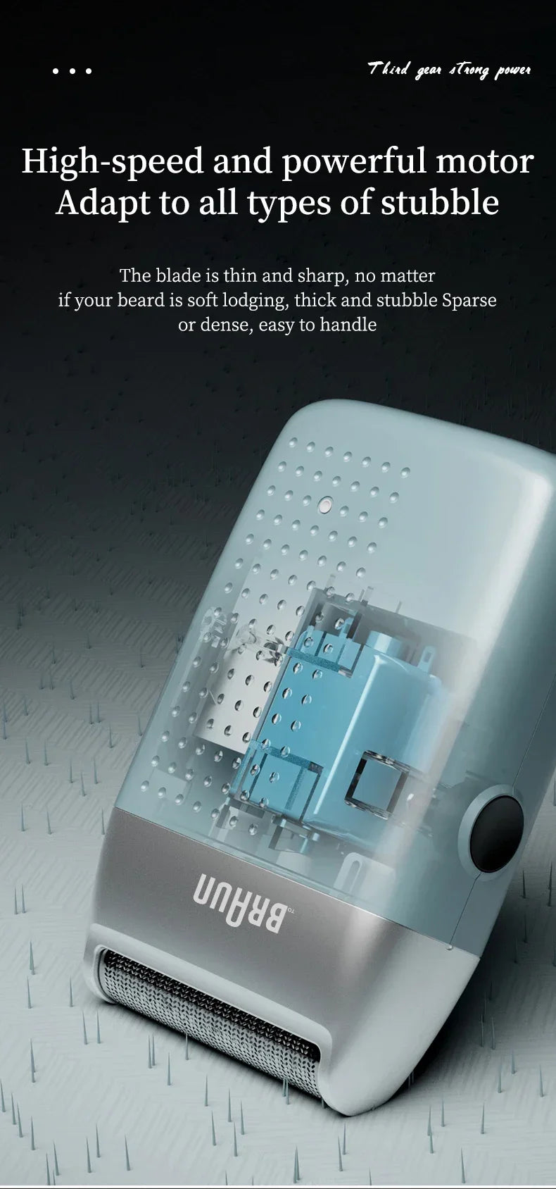 BRAUN M1900 Portable Electric Shaver for Men