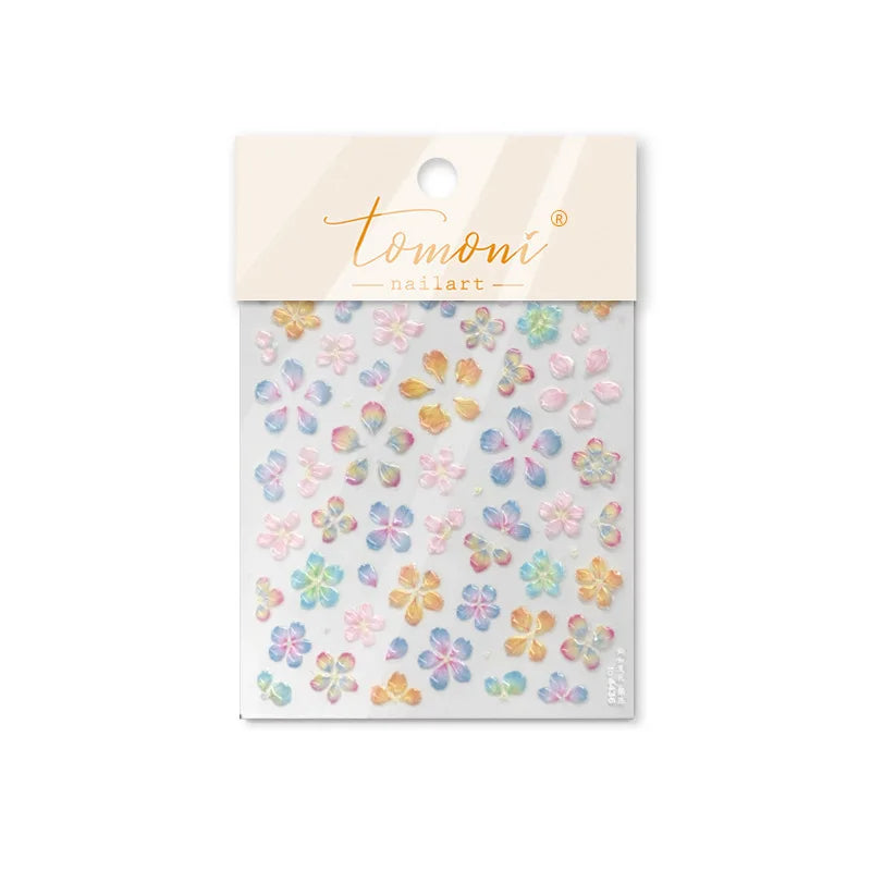 3D Jelly Flower Butterfly Nail Art Stickers T-4204