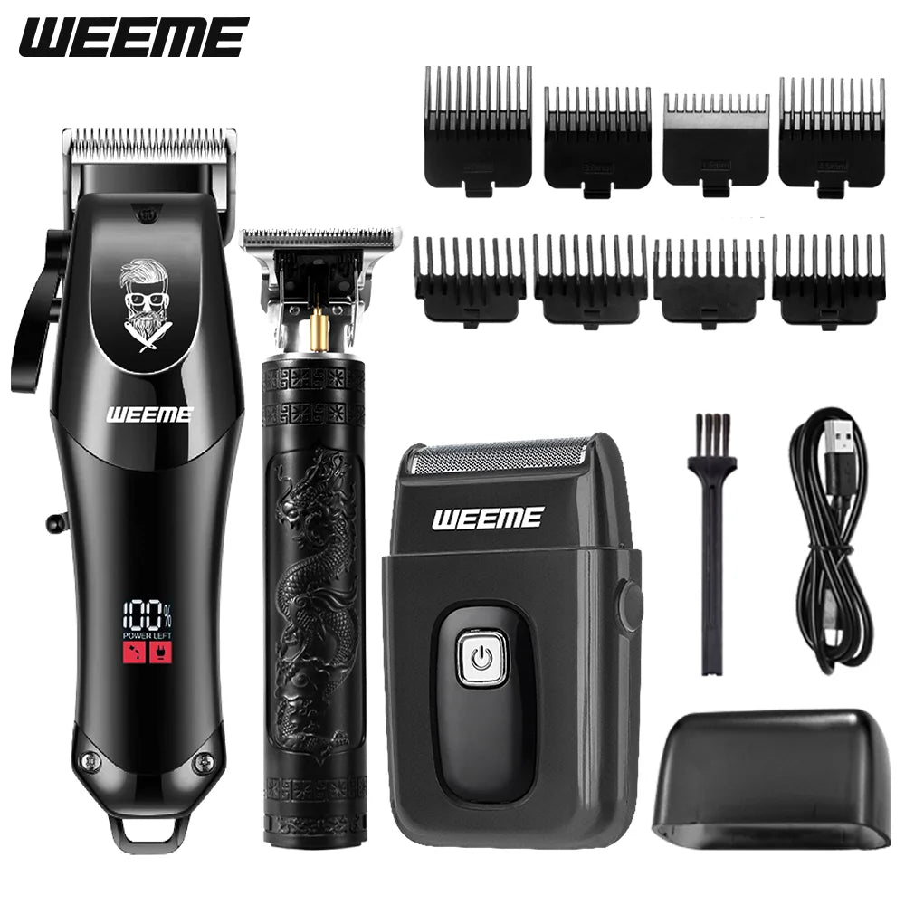 USB Rechargeable Hair Clippers Set for Men