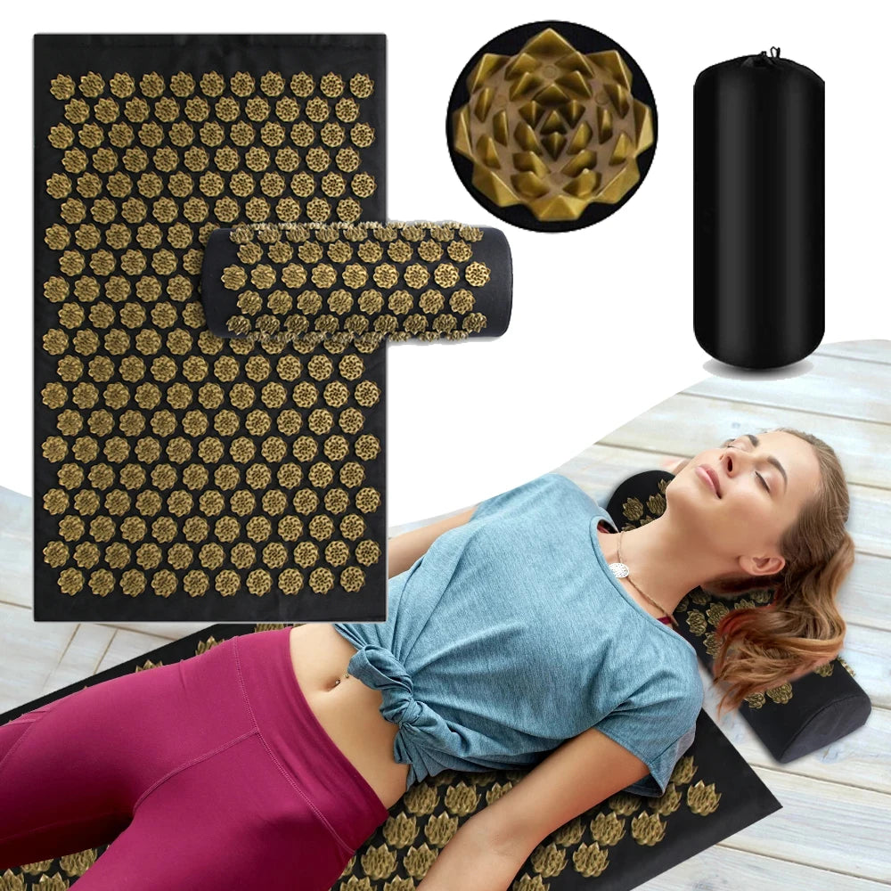 Acupressure Yoga Mat & Pillow Set with Spikes
