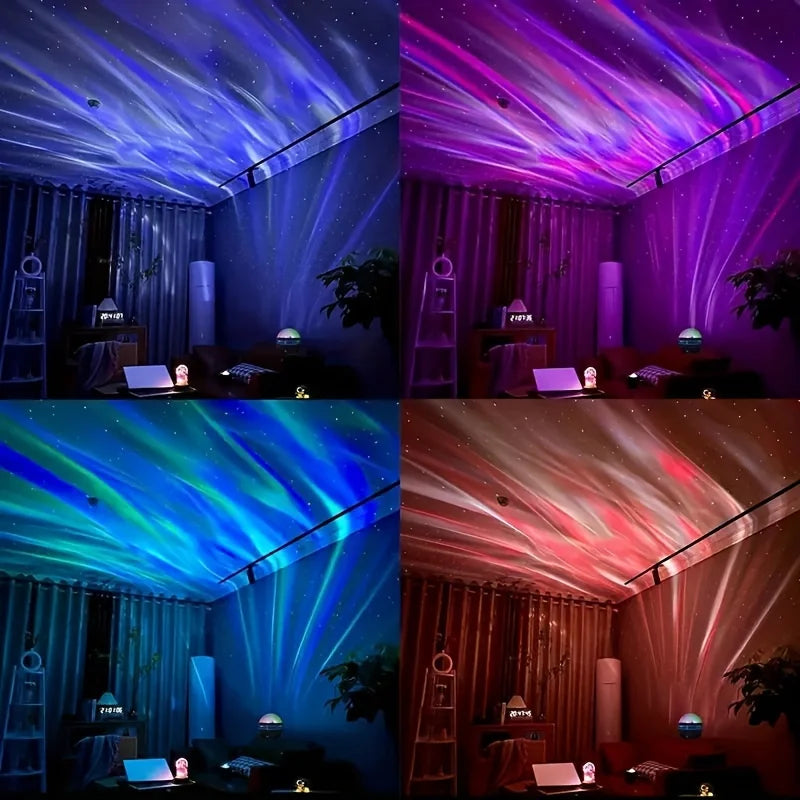 Northern Lights Starry Sky Projector – LED Night Light with Remote & USB