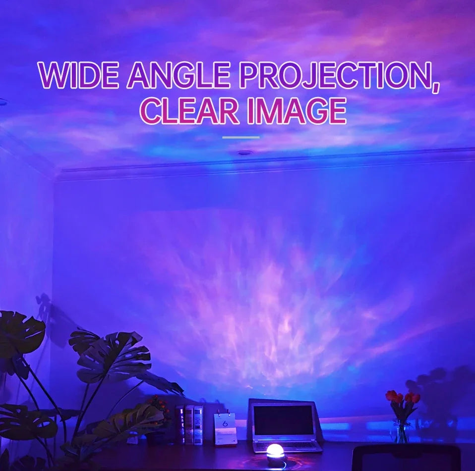 Northern Lights Starry Sky Projector – LED Night Light with Remote & USB