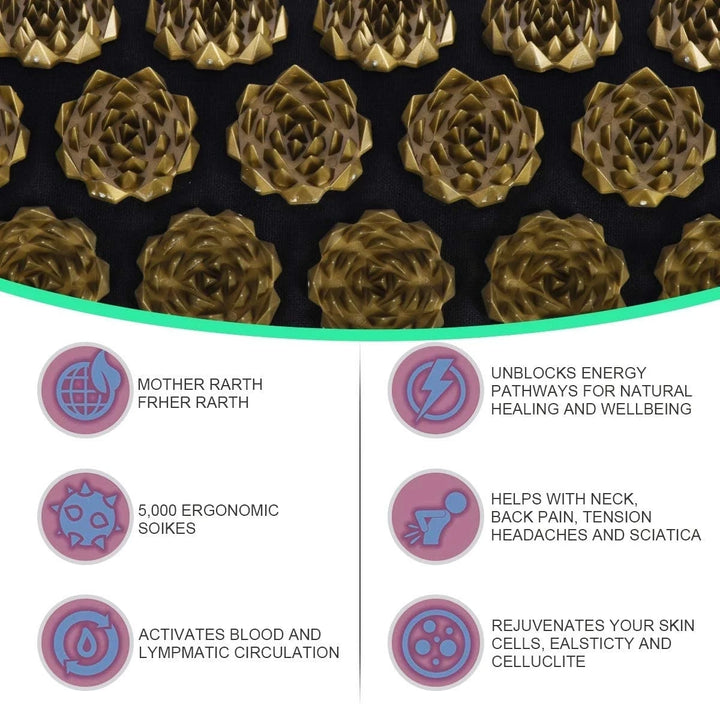 Acupressure Yoga Mat & Pillow Set with Spikes