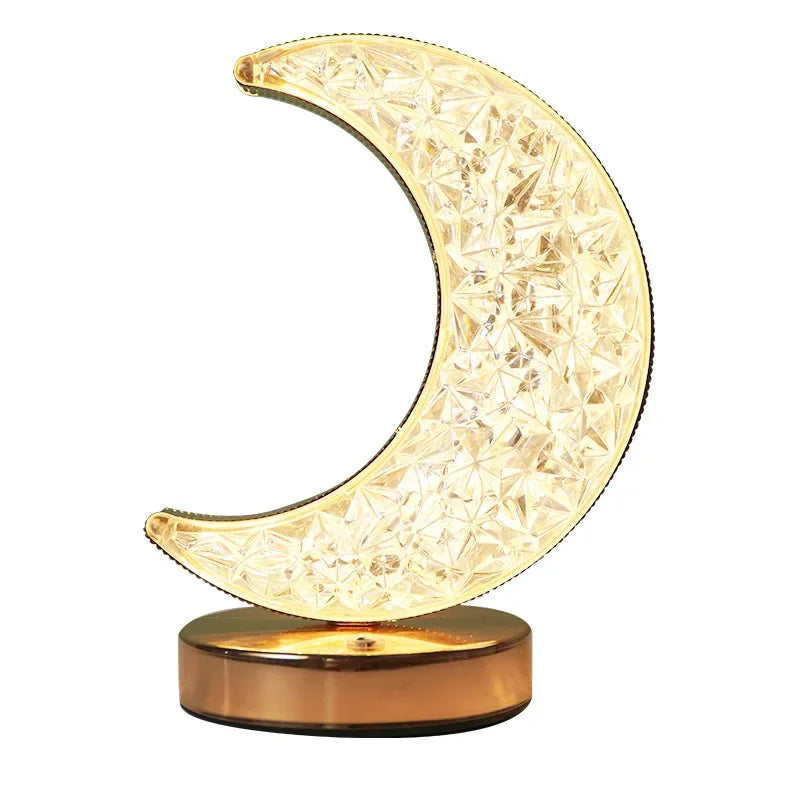 Crystal Touch Dimming Night Light – USB LED Bedside Lamp for Bedroom Décor
