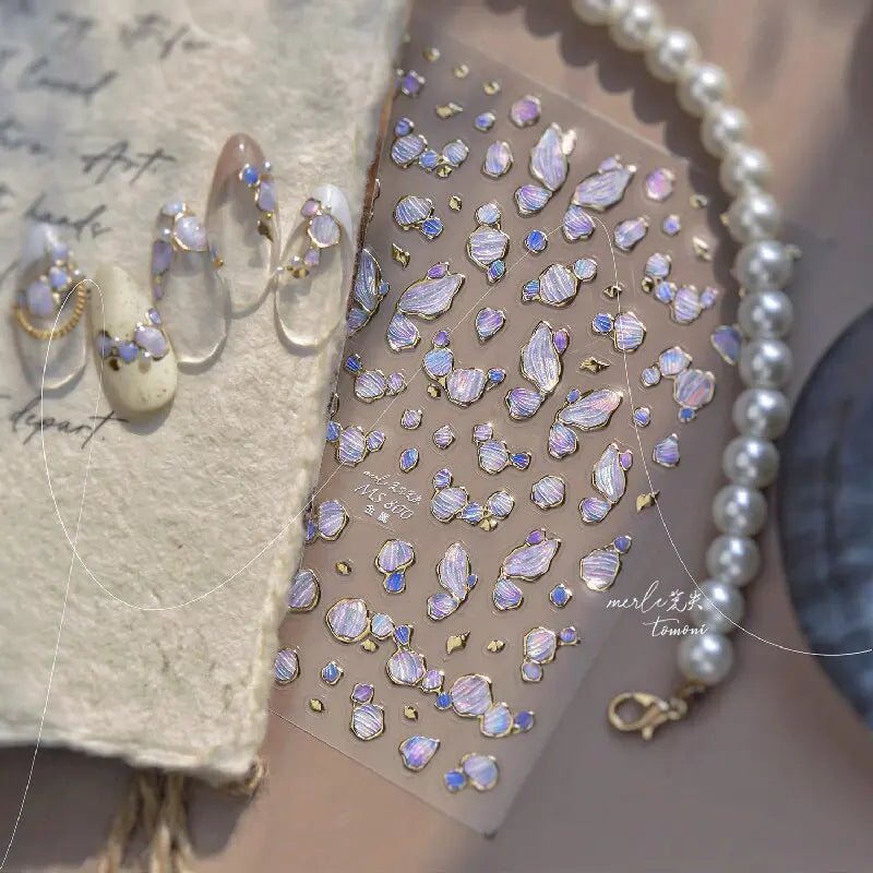 3D Jelly Flower Butterfly Nail Art Stickers T-4204