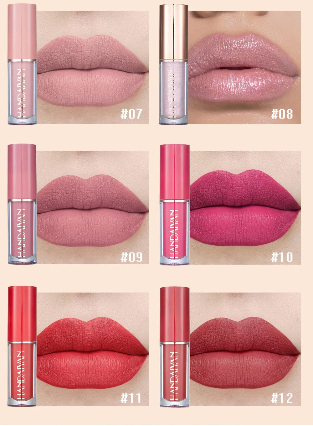 12-Color Matte Liquid Lipstick Kit