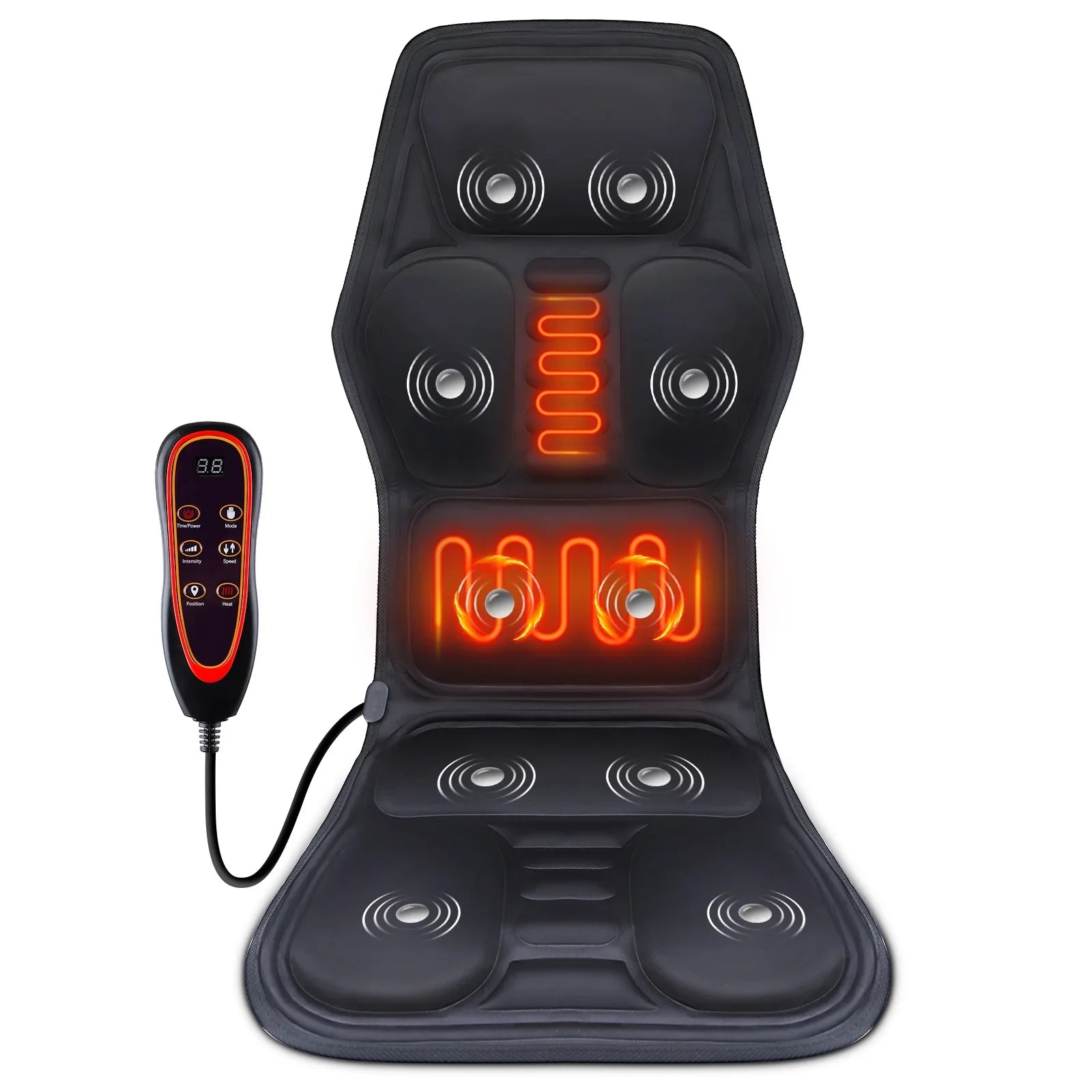 Electric Infrared Massage Chair Cushion – Full-Body Vibrating Mat with Heat