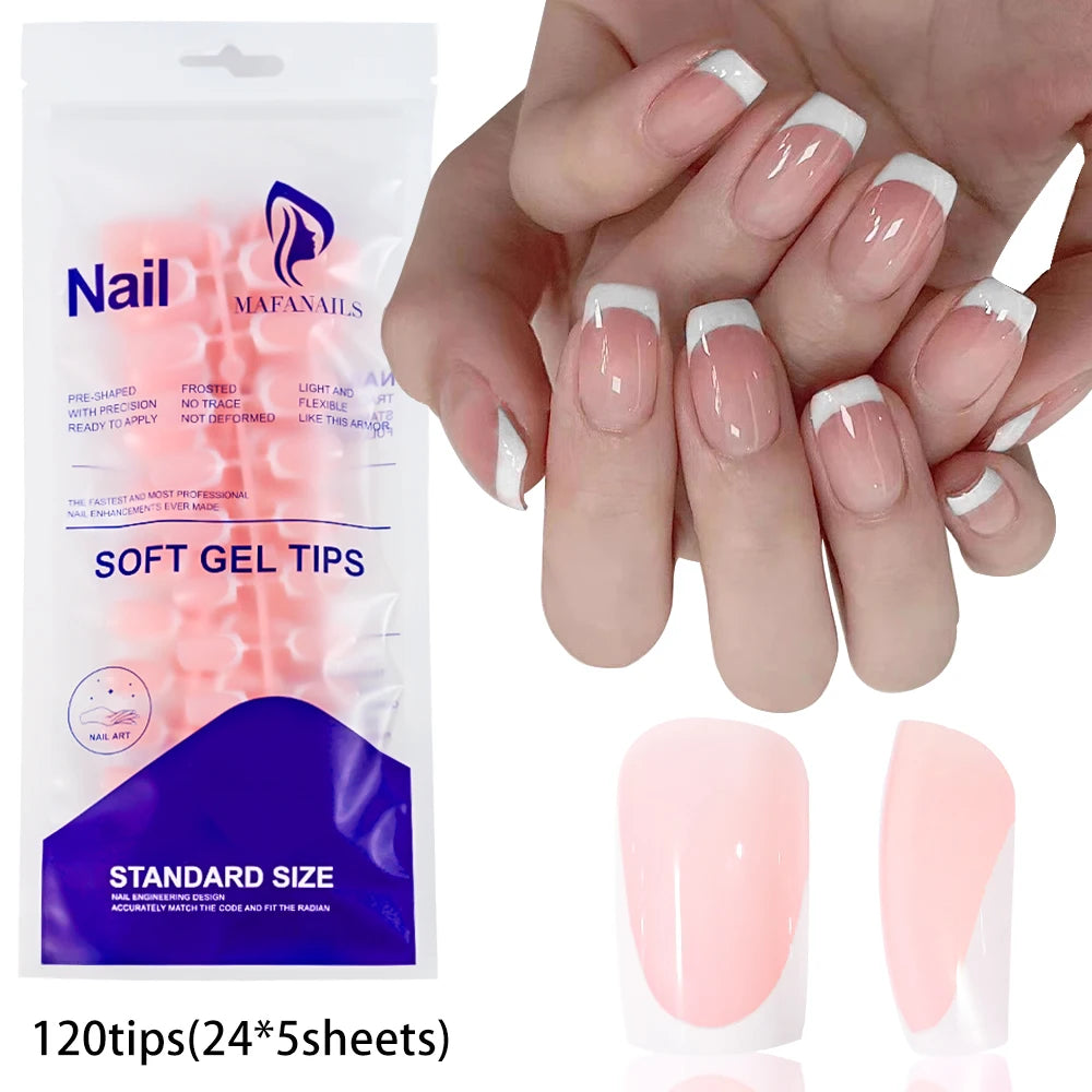 240/120pcs Colorful Short Square Press-On Nails
