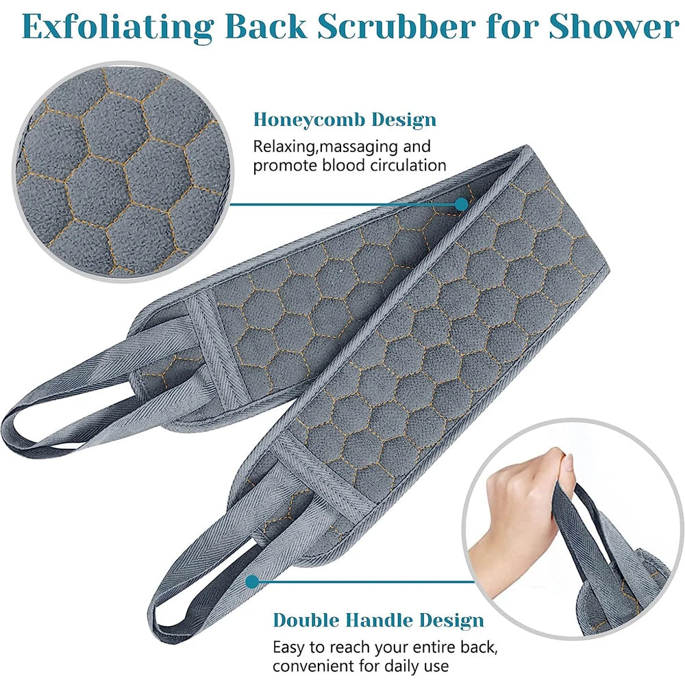 3-Piece Body Scrubber Set – Glove, Brush & Loofah