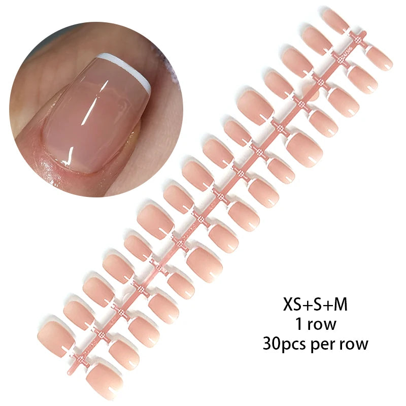 30Pcs Matte Nude Press-On Nails