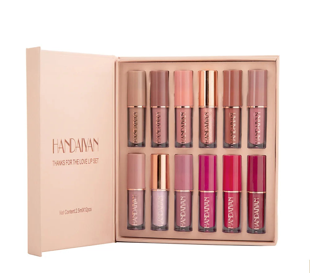 12-Color Matte Liquid Lipstick Kit