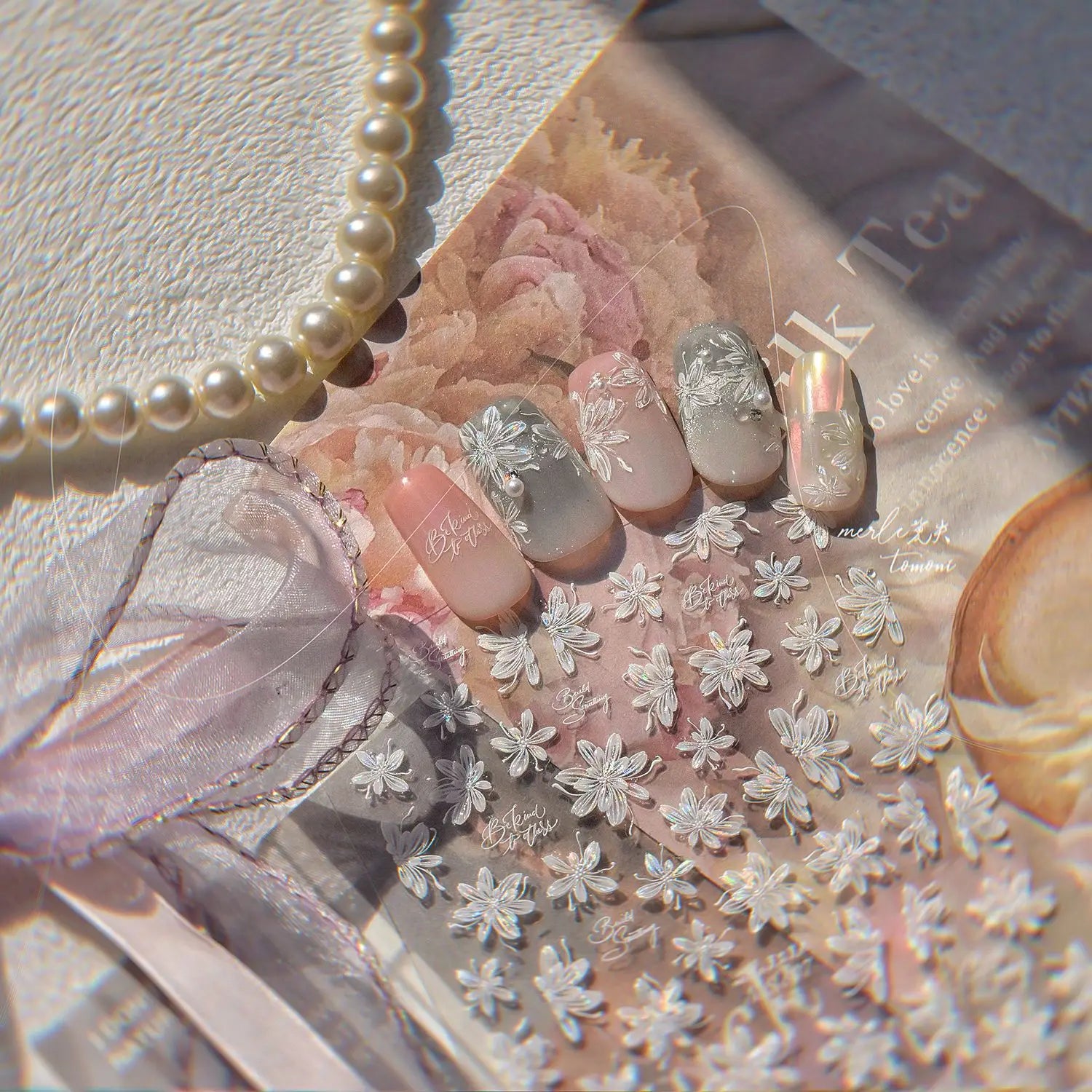 3D Jelly Flower Butterfly Nail Art Stickers T-4204