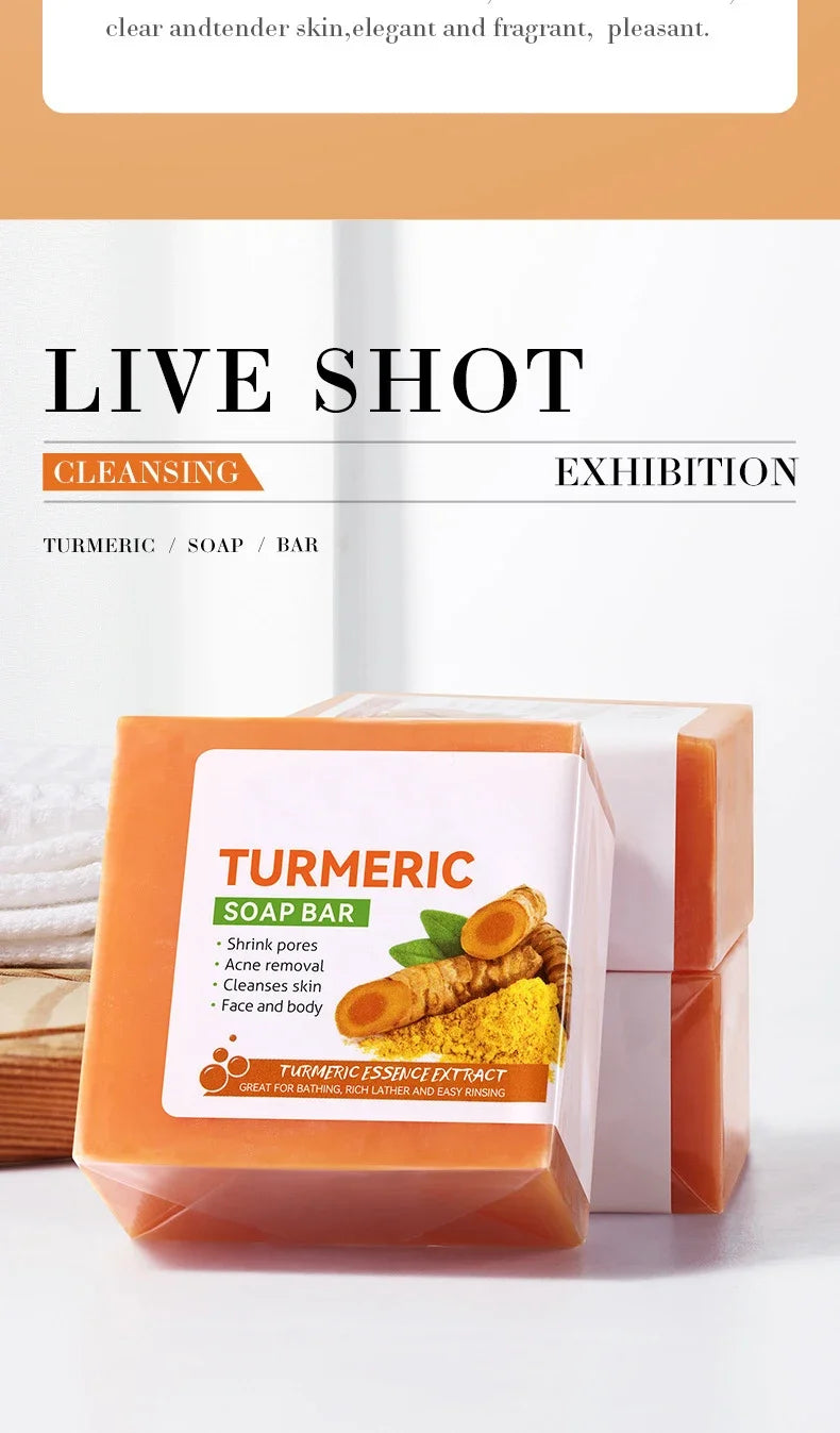 Handmade Turmeric Soap – Brightening & Skin-Clearing Body Cleanser