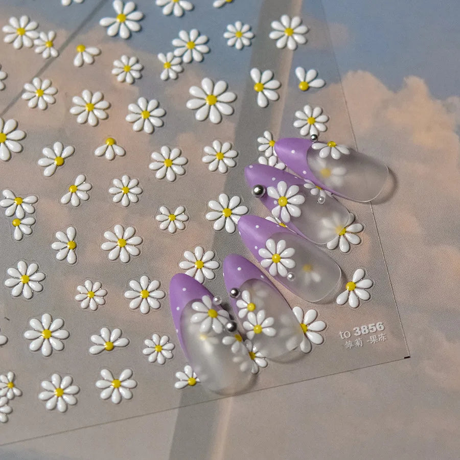 3D Jelly Flower Butterfly Nail Art Stickers T-4204