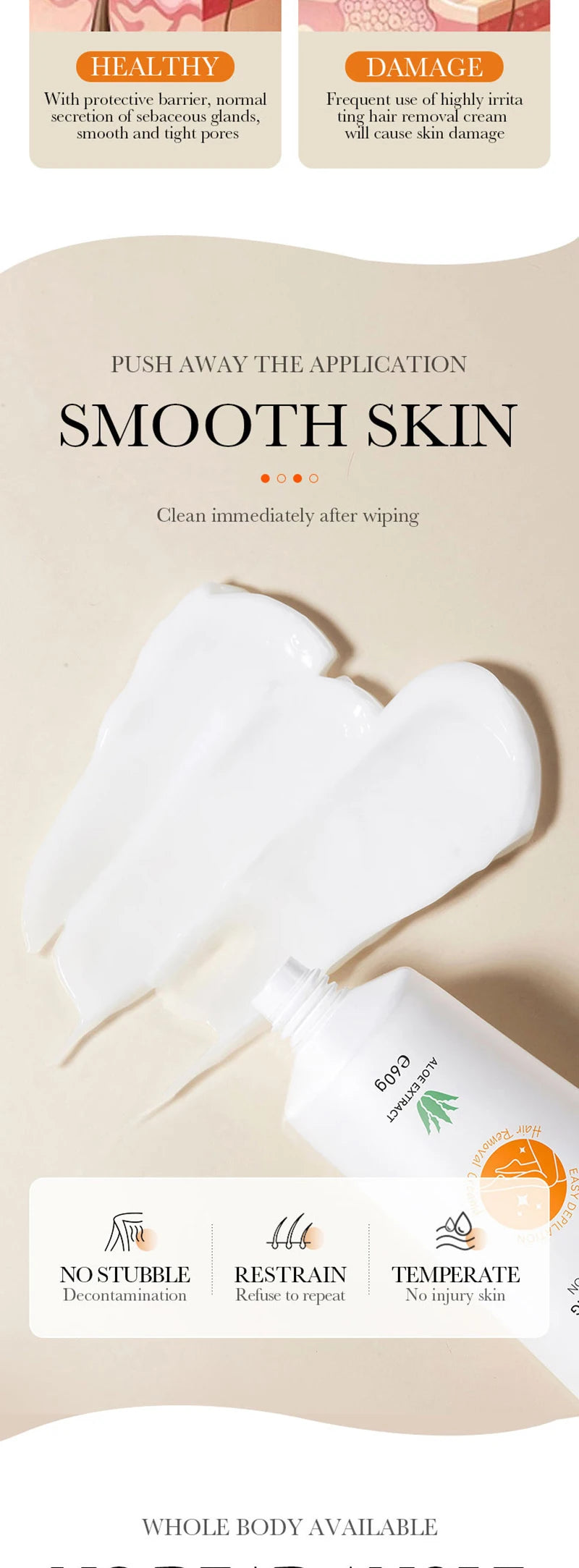 Permanent Hair Removal Cream for Men & Women