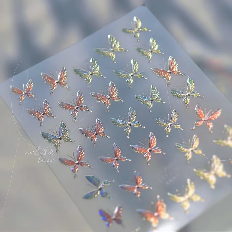 3D Jelly Flower Butterfly Nail Art Stickers T-4204