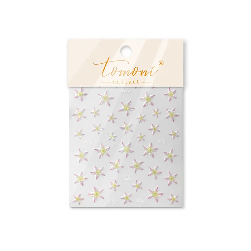 3D Jelly Flower Butterfly Nail Art Stickers T-4204