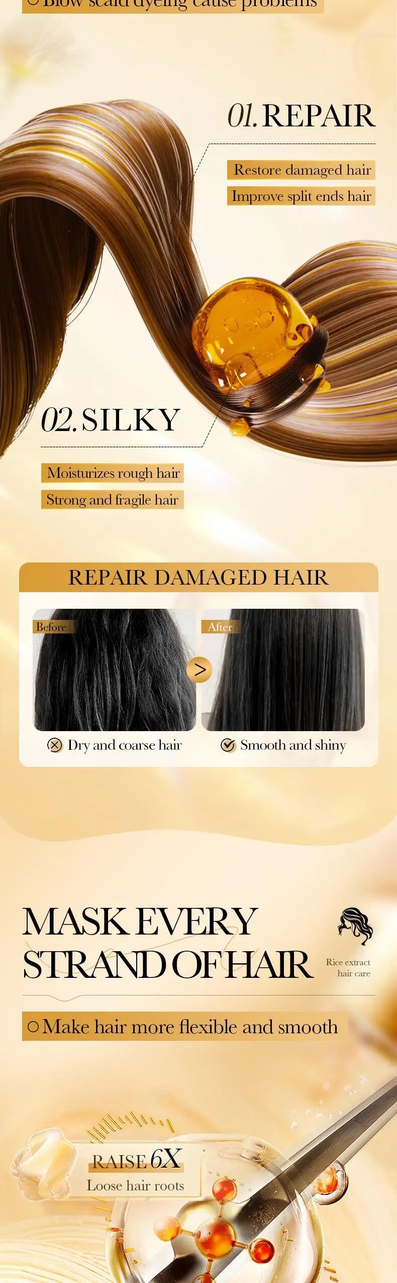 Rice Keratin Hair Mask – 5 Sec Repair