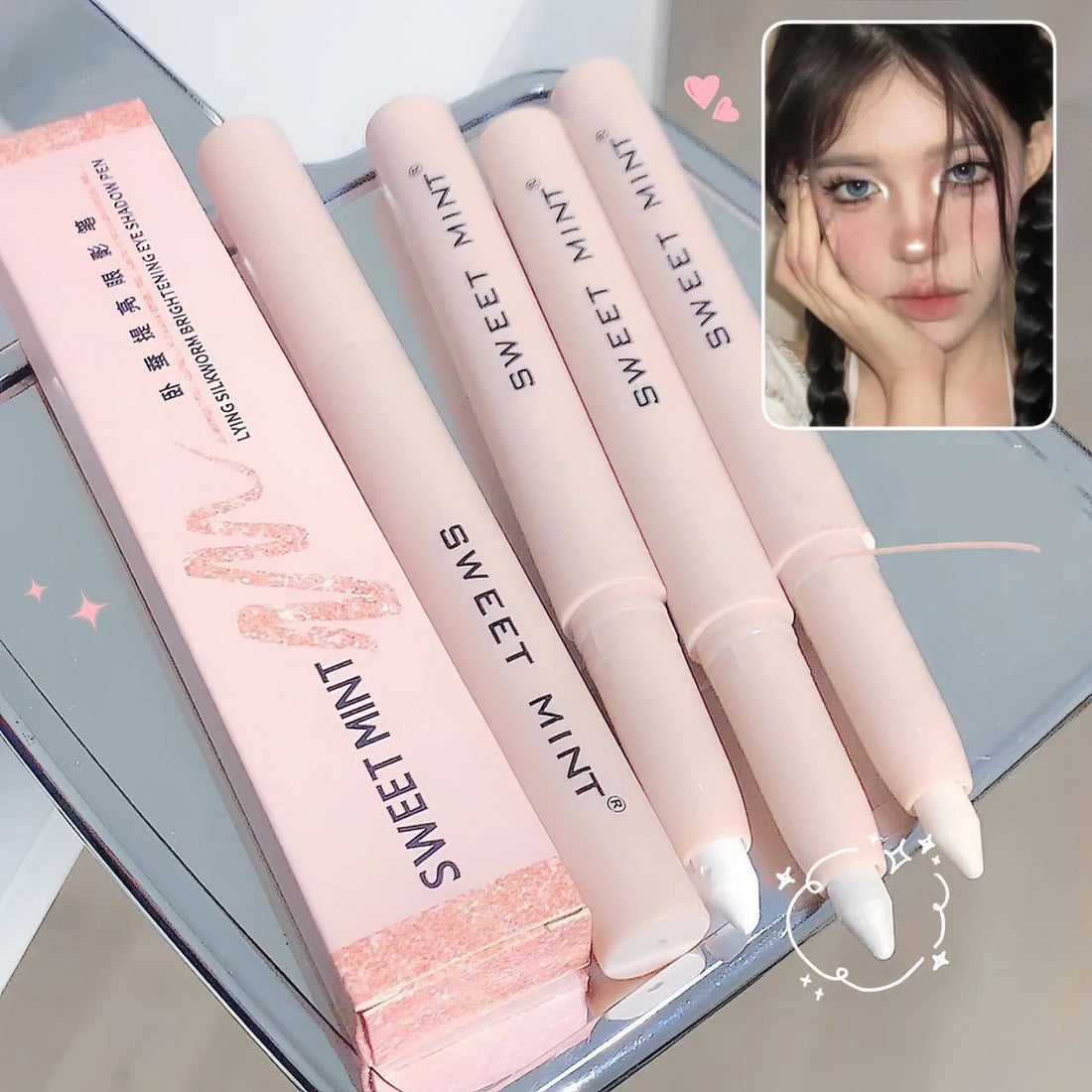 Lying Silkworm Eyeshadow Highlighter Pen – Matte & Pearl Brightening Stick