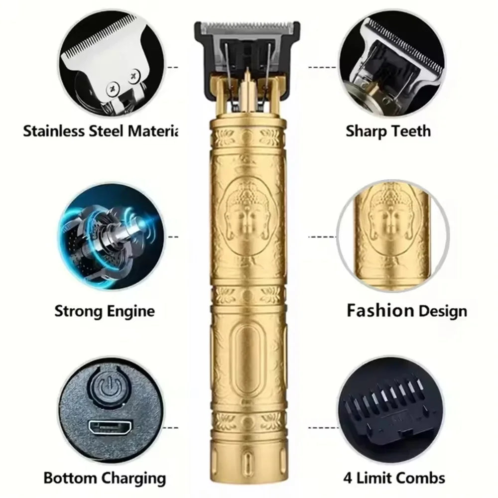 T9 Professional Electric Hair Clipper – Beard Trimmer & Rechargeable Shaver